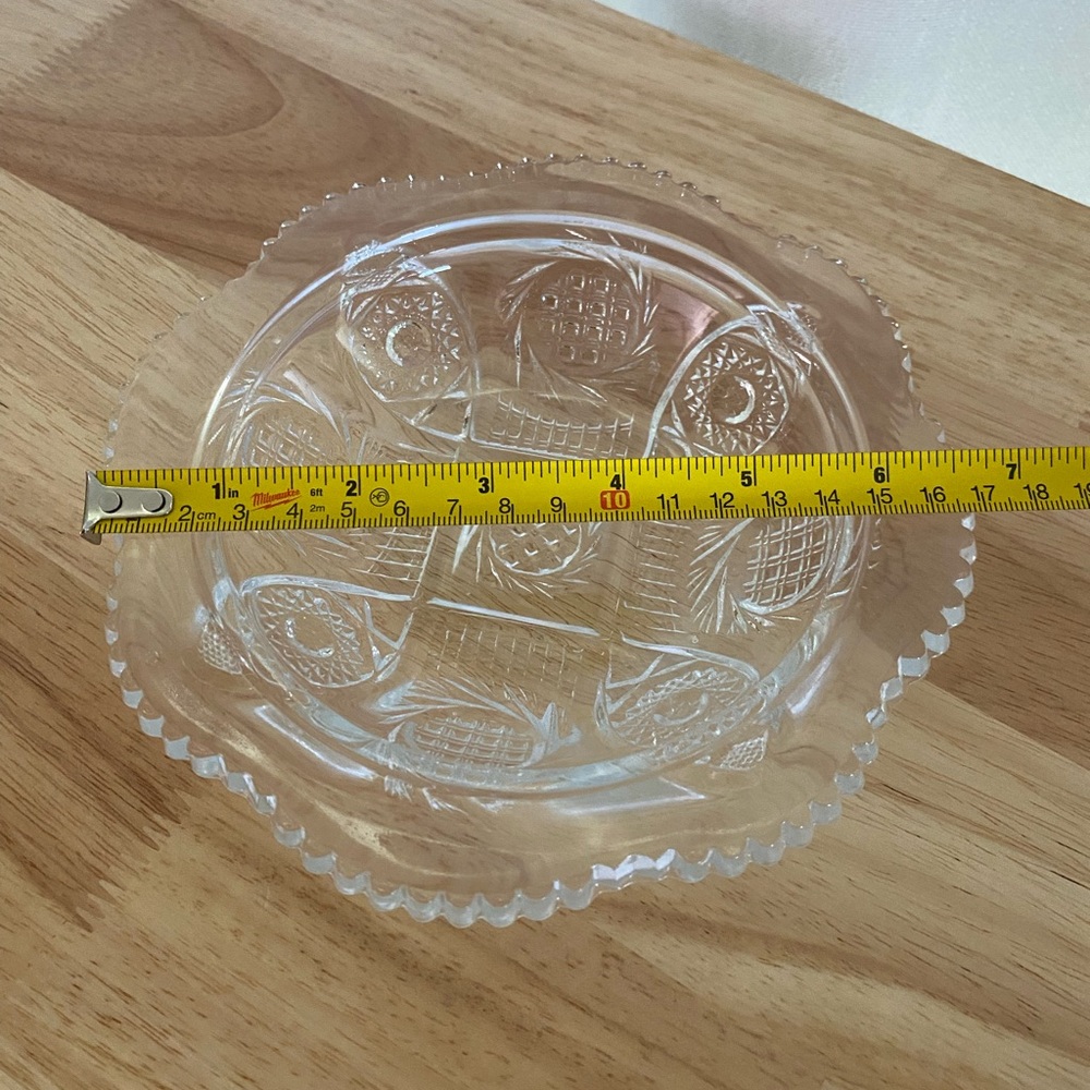 Vintage L.E. Smith Sunburst Pressed Clear Glass Round Covered Butter Dish Retro - Picture 6 of 11